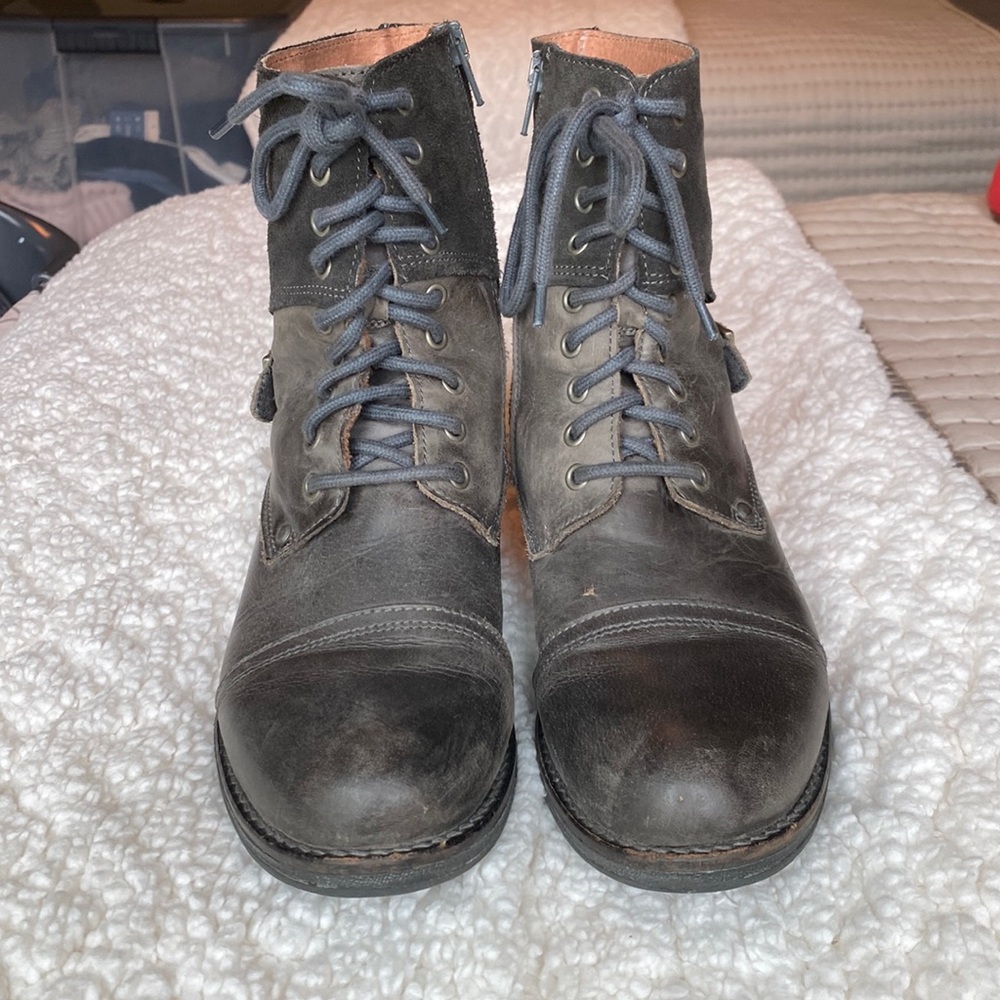 Eric Michael Juniper Combat Moto Lace Up Boots